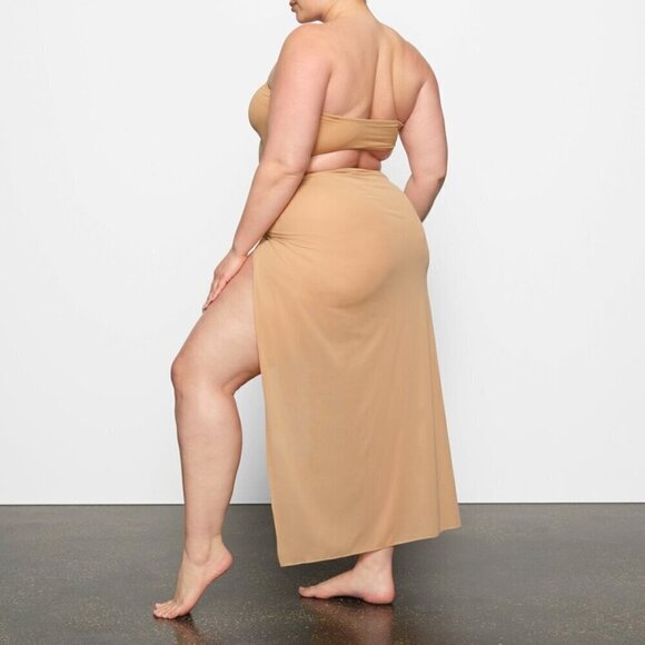 New Skims Mesh Long High Slit Sarong Skirt Swim Beach Cover-Up NWT - Picture 4 of 10